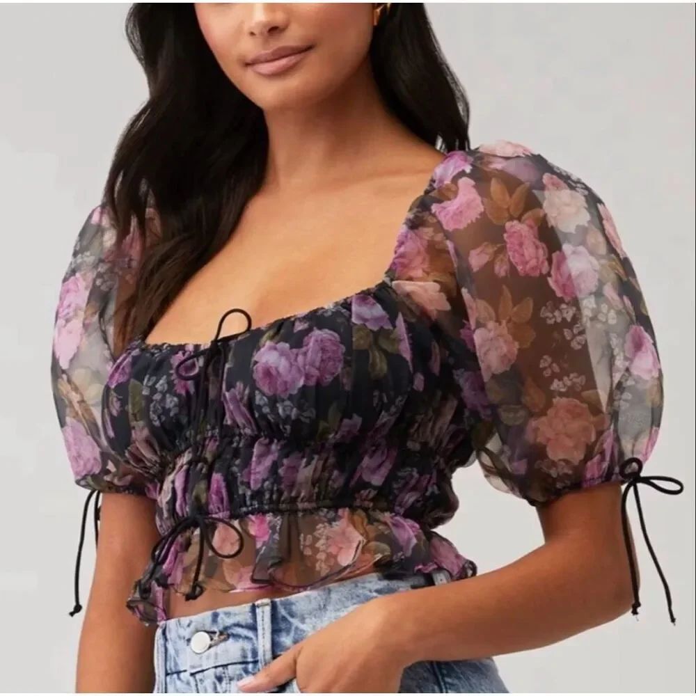 For Love and Lemons Sunshine Crop Top